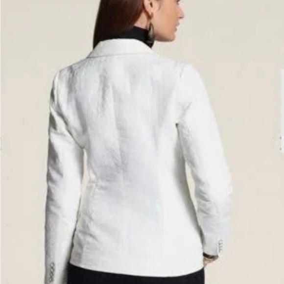 CHICO'S Sephia Croc Embossed Charcoal/Black Subtle Sheen Blazer SZ M (8) - Picture 10 of 16